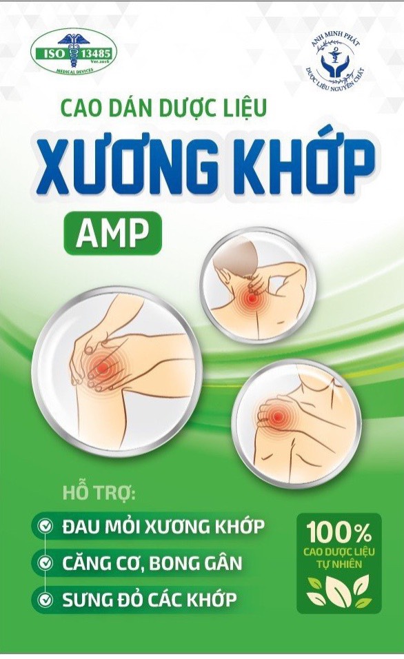 Cao dán dược liệu xương khớp amp ( hộp 10 miếng )